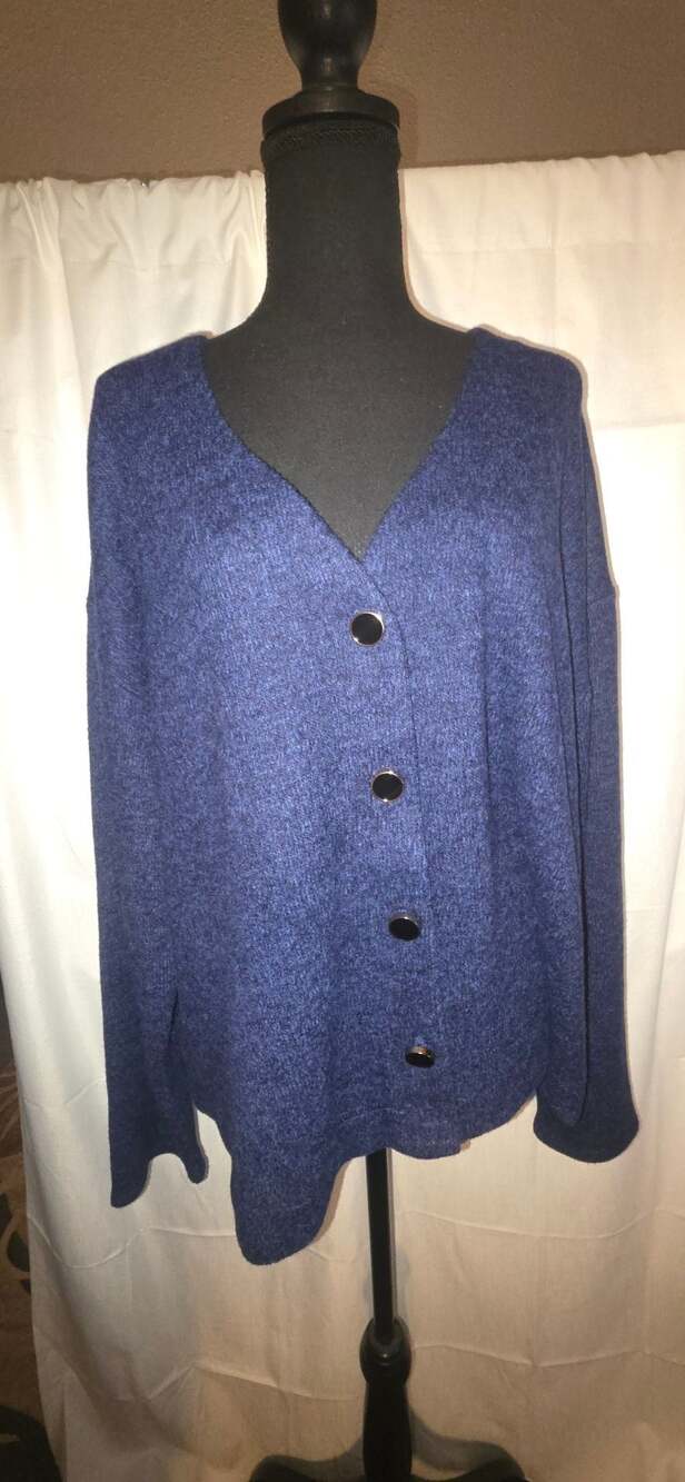 Brea Canyon Navy xl Button-Up Cardigan